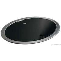 Piano di cottura inox con coperchio in vetro fumè