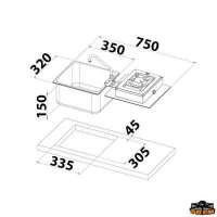Piano di cottura ribaltabile a cerniera nel lavello