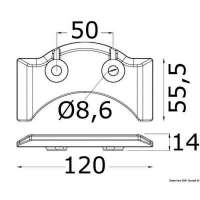 Piastra entrofuoribordo (zinco)
