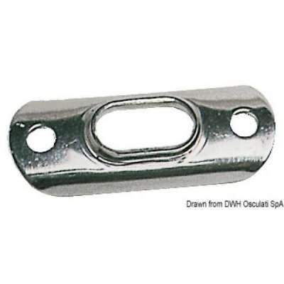 Piastra in acciaio inox con foro ovale rialzato