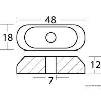 Piastrina 2-5 HP senza inserto con foro Ø 7