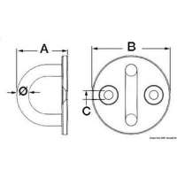 Piastrina a 2 fori con cavallotto