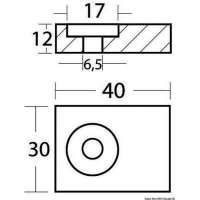 Piastrina gambale 40/50 HP 4 tempi