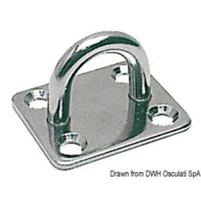 Piastrina rettangolare con anello