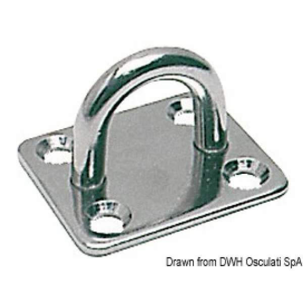 Piastrina rettangolare con anello