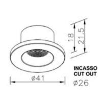 Plafoniera a LED da incasso Aurora Light L4401041