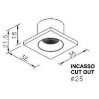 Plafoniera a LED da incasso Aurora Light L4402036