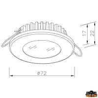 Plafoniera a LED da incasso Lumen 250