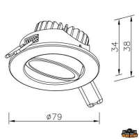 Plafoniera a LED da incasso Lumen 344