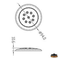 Plafoniera a LED senza incasso 94-132mm