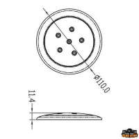 Plafoniera a LED senza incasso 94-132mm