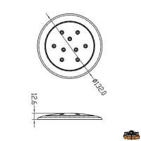 Plafoniera a LED senza incasso 94-132mm