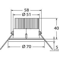 Plafoniera LED da incasso Atria
