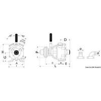 Pompa autoaspirante in bronzo con girante stellare a frizione meccanica a leva