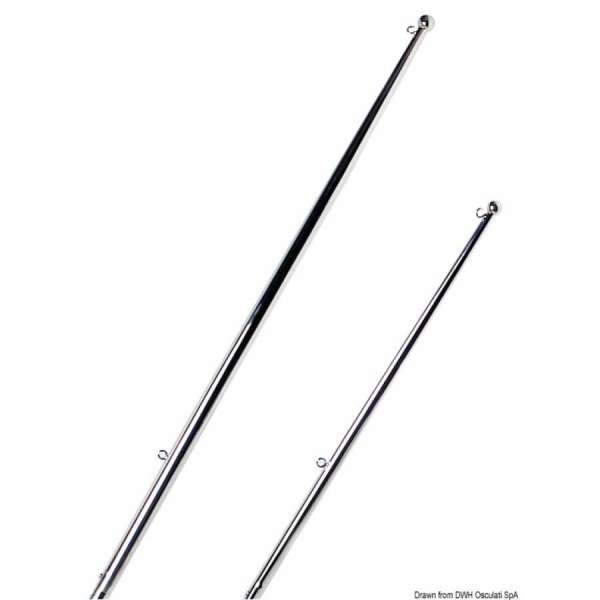 Portabandiera in Acciaio Inox lucidato a specchio con innesto a scatto