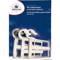 Portabicchieri universali in plastica da installare a scatto su pulpiti o battagliole.