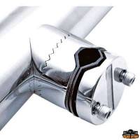 Portacanne con attacco a pulpito e corrimano AISI 316 per tubo 22-25