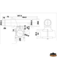 Portacanne con attacco a pulpito e corrimano AISI 316 per tubo 38-50
