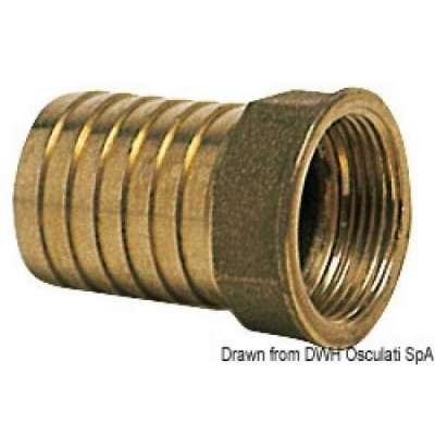 Portagomma in ottone fuso e tornito femmina