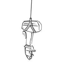 Power lift imbragatura di sollevamento motori fuoribordo con maniglia superiore