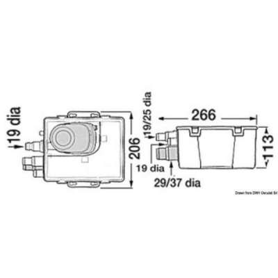 Pozzetto di raccolta acque grigie ATTWOOD, completo di pompa automatica