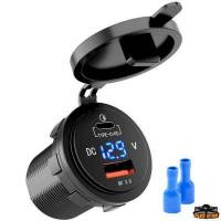 Presa USB 3.0 e PD/Type C con voltmetro digitale