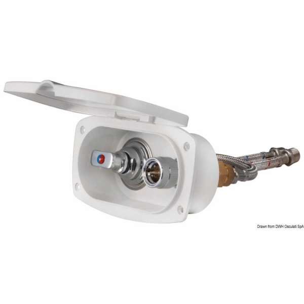 Prese acqua - innesto banchina New Edge con miscelatore acqua calda/fredda