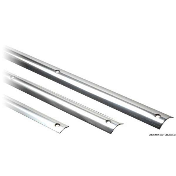 Profilo parabordo in Acciaio Inox lucidato a specchio e protetto