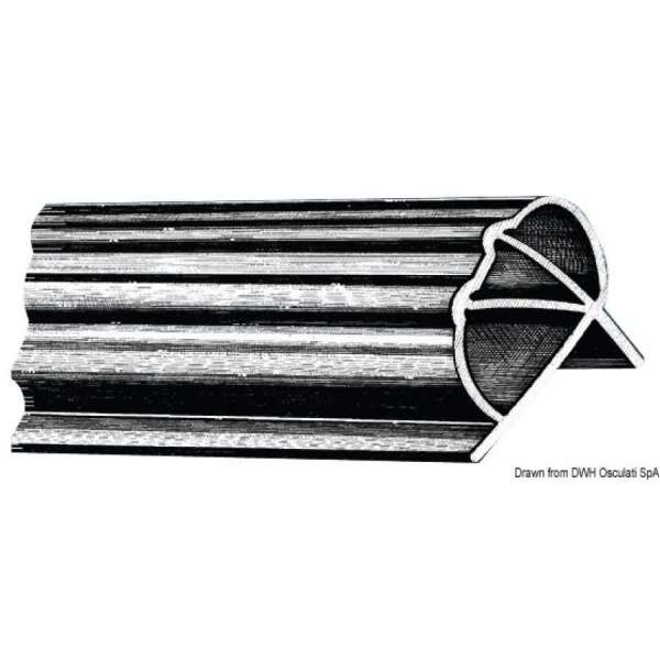 Profilo parabordo in PVC flessibile per pontili o grossi scafi