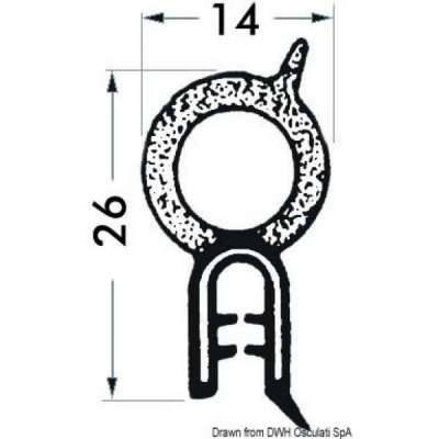 Profilo per bordare vetroresina