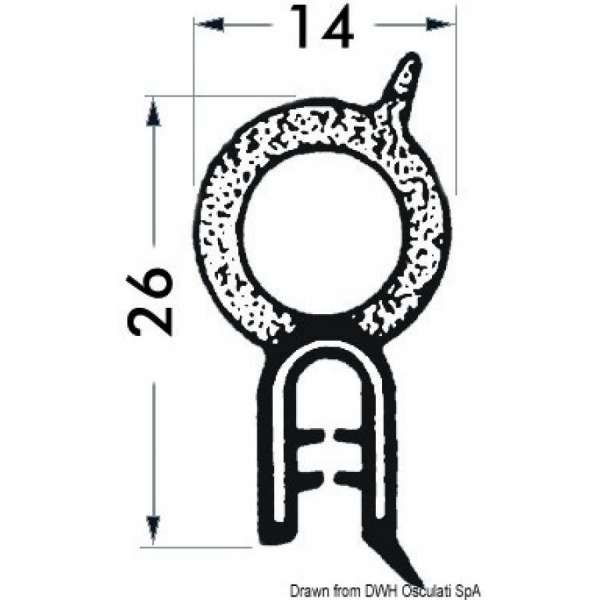 Profilo per bordare vetroresina