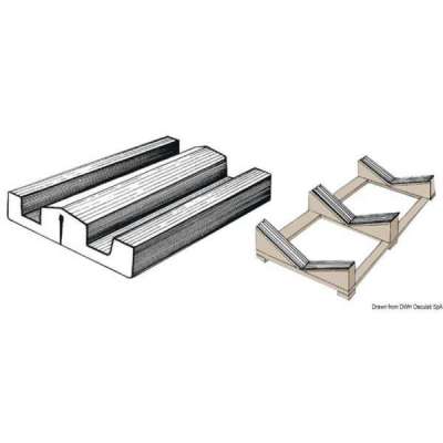 Profilo per bordatura di protezione invasature imbarcazioni