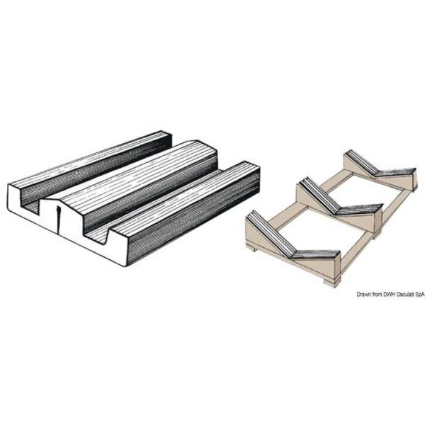 Profilo per bordatura di protezione invasature imbarcazioni