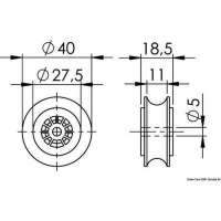 Puleggia LEWMAR di ricambio per Organiser