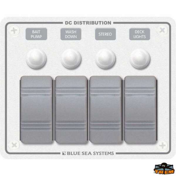 Quadri stagni 12-24V. con protezioni termica ripristinabile