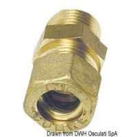 Raccordo a compressione in ottone per tubo in rame con tenuta Bicono Ottone