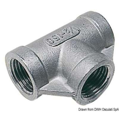 Raccordo a T femmina/femmina/femmina