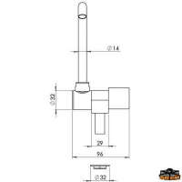 Rubinetto acqua fredda canna alta