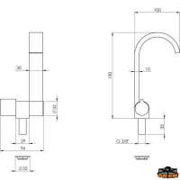 Rubinetto acqua fredda canna piatta