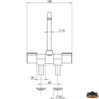 Rubinetto acqua fredda/calda canna alta