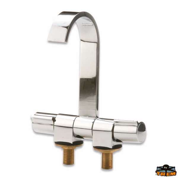 Rubinetto acqua fredda/calda canna piatta