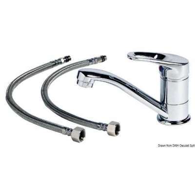 Rubinetto miscelatore Olivia mono comando con valvole in ceramica e becco girevole