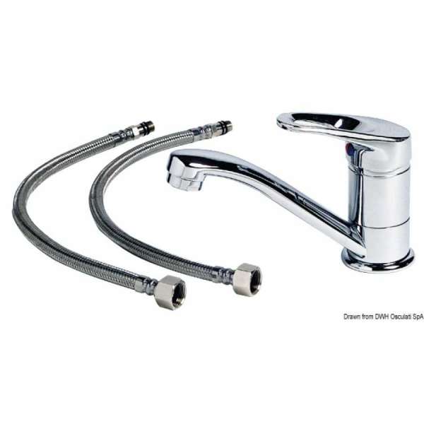 Rubinetto miscelatore Olivia mono comando con valvole in ceramica e becco girevole