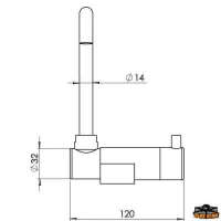 Rubinetto mixer canna bassa