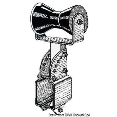 Rullo centrale reggichiglia piccolo con supporto regolabile