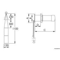 Scaletta di emergenza ad incasso a 3 gradini