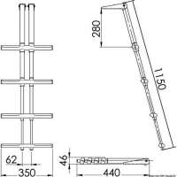 Scaletta DIVER telescopica da plancetta