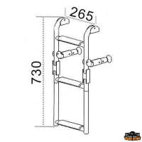 Scaletta pieghevole per specchio di poppa