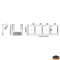 Scaletta telescopica da plancetta con maniglia di presa