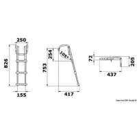 Scaletta telescopica da plancetta supercompatta con maniglioni